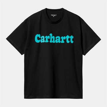 Carhartt WIP T-shirt Bubbles Black/Turquoise